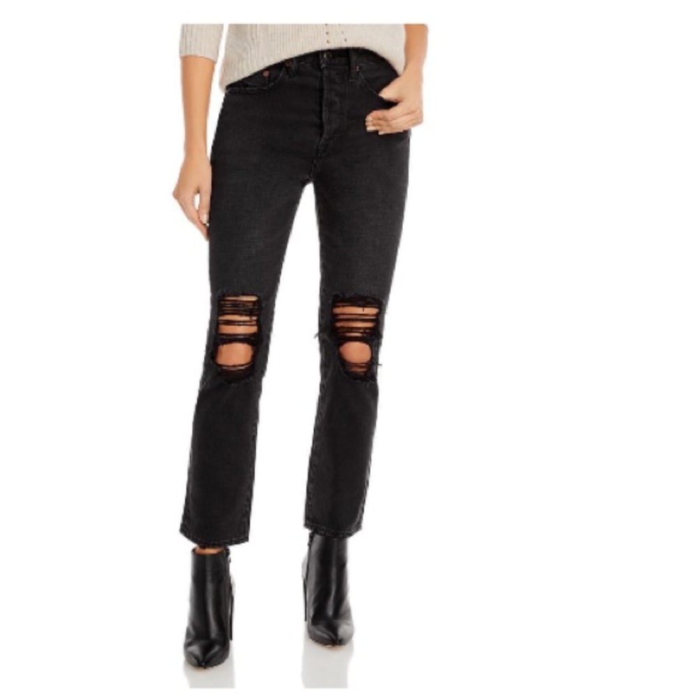 NEW NWT PISTOLA Taurus Distressed black jeans size 25